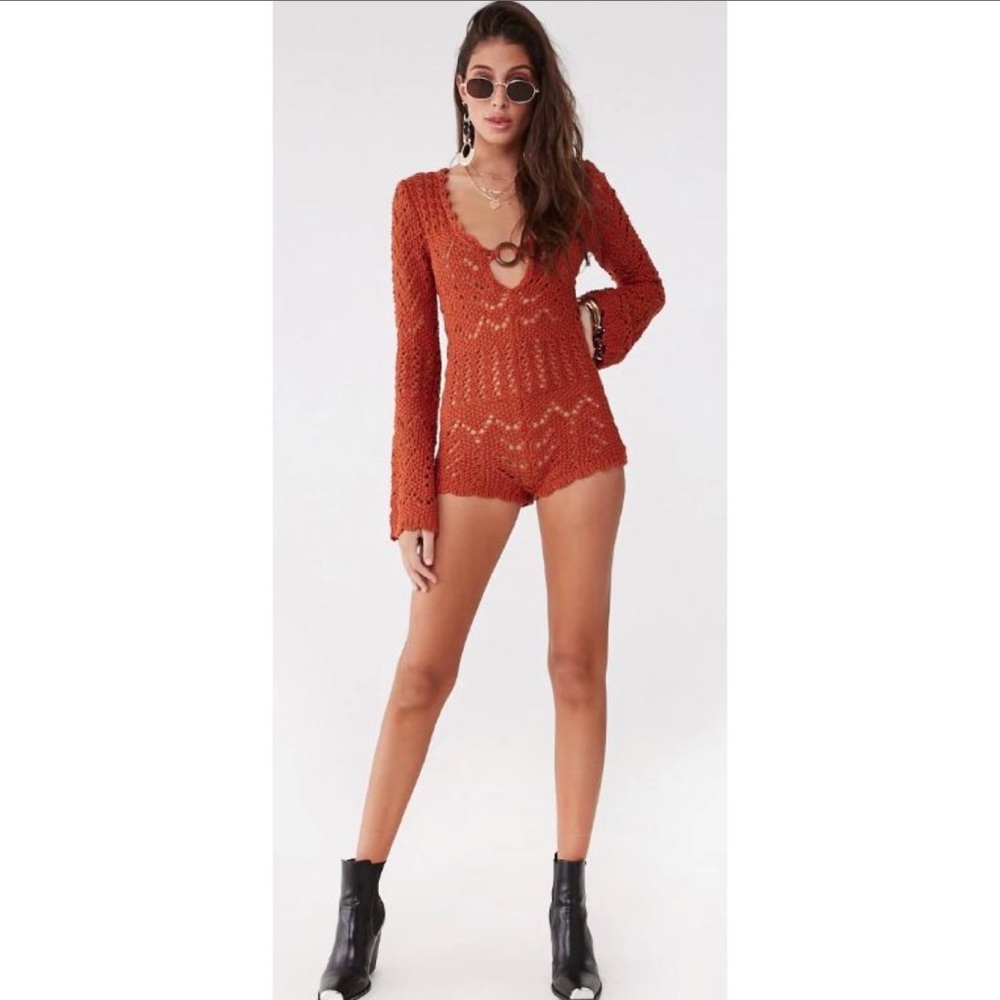 Forever 21 Crochet Romper